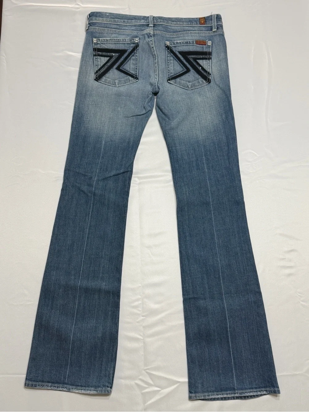 7 For All Mankind Flynt Light Blue Flare Jeans